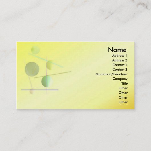 Visite Carte de profil ronde Abstraite (Devant)
