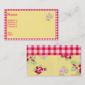 Visite Carte de profil Rose (Devant / Derrière)