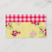 Visite Carte de profil Rose (Dos)