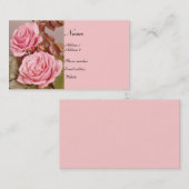 Visite Carte de profil Rose antique (Devant / Derrière)