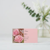 Visite Carte de profil Rose antique (Debout devant)