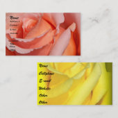 Visite Carte de profil Rose déployée (Devant / Derrière)