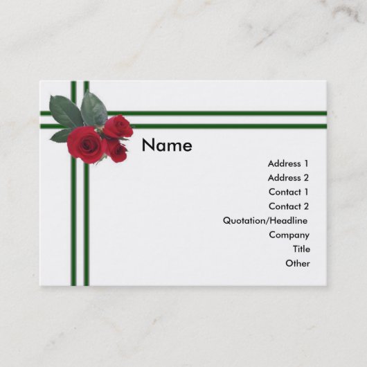 Visite Carte de profil Rose mariage (Devant)