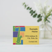 Visite Carte de profil Saxophone Colorblocks (Debout devant)
