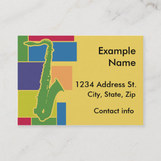 Visite Carte de profil Saxophone Colorblocks