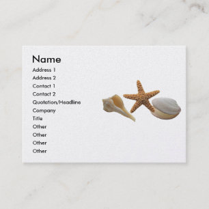 Visite Carte de profil Sea Shells