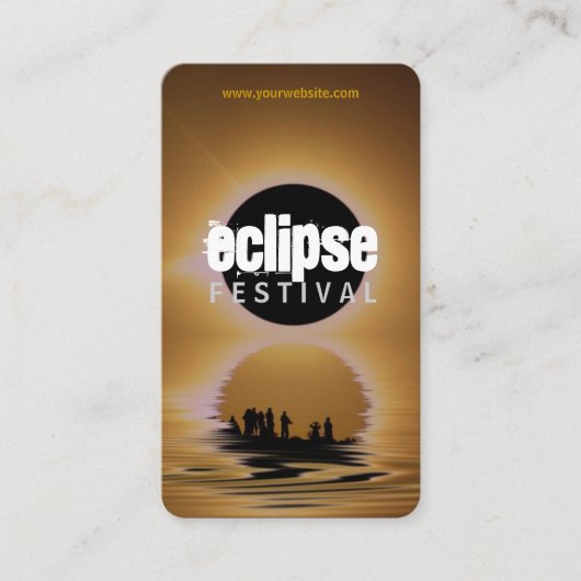 Visite Carte de profil Silhouette Eclipse Festival (Devant)