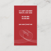 Visite Carte de profil simple moderne Red Loopy Love Hear (Dos)