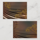Visite Carte de profil Soie de bambou asiatique (Devant / Derrière)