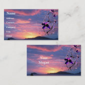 Visite Carte de profil solaire florale (Devant / Derrière)