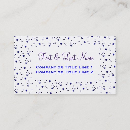 Visite Carte de profil Star is Born (Devant)