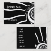 Visite Carte de profil Style Noir & Blanc Spin (1) (Devant / Derrière)