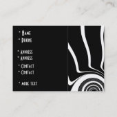 Visite Carte de profil Style Noir & Blanc Spin (1) (Dos)