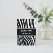 Visite Carte de profil Style Noir & Blanc Zebra Twist (2) (Debout devant)