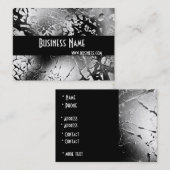 Visite Carte de profil style noir et blanc cassé (3) (Devant / Derrière)
