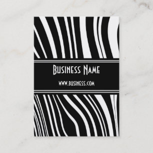 Visite Carte de profil Style noir et blanc Zebra Twist (2