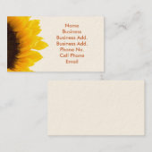 Visite Carte de profil Sunflower (Devant / Derrière)