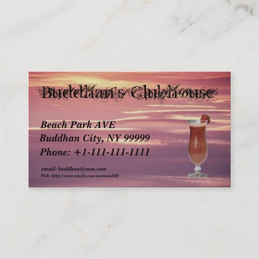 Visite Carte de profil Sunset #2 (Devant)