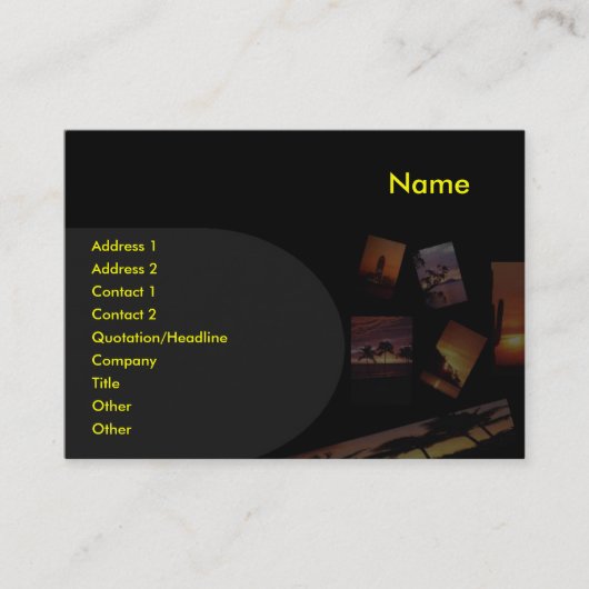 Visite Carte de profil Sunset Panoramique (Devant)