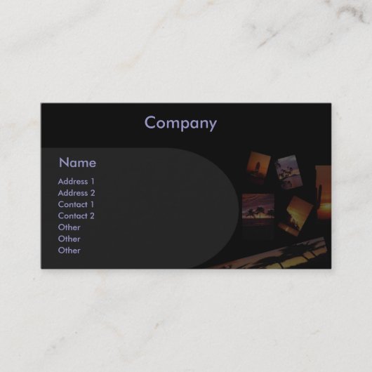 Visite Carte de profil Sunset Panoramique (Devant)