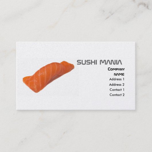 Visite Carte de profil SUSHI MANIA (Devant)