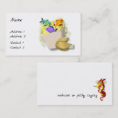 Visite Carte de profil Takeout, Fortune Cookie et Dragon (Devant / Derrière)