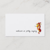 Visite Carte de profil Takeout, Fortune Cookie et Dragon (Dos)