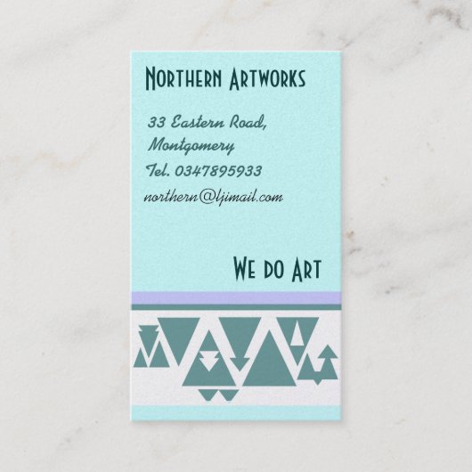 Visite Carte de profil Triangles Nord (Devant)