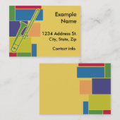Visite Carte de profil Trombone Colorblocks (Devant / Derrière)