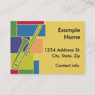 Visite Carte de profil Trombone Colorblocks
