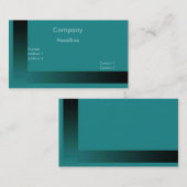 Visite Carte de profil turquoise (Devant / Derrière)