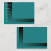 Visite Carte de profil turquoise (Devant / Derrière)
