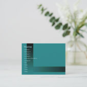 Visite Carte de profil turquoise (Debout devant)