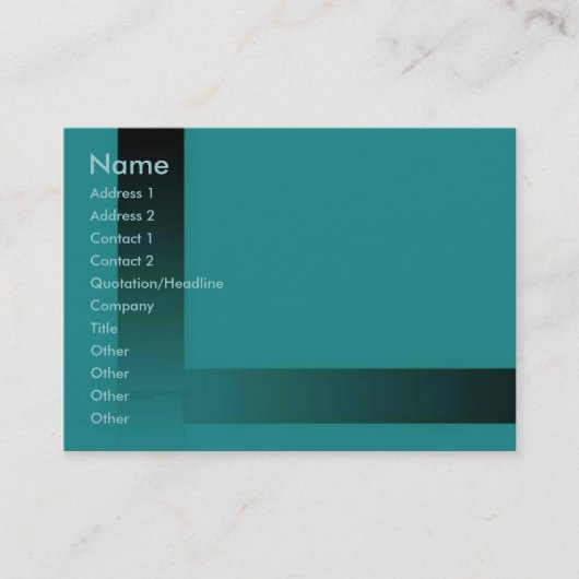 Visite Carte de profil turquoise (Devant)