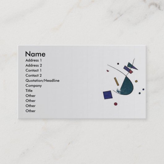 Visite Carte de profil Verdi Abstraite (Devant)