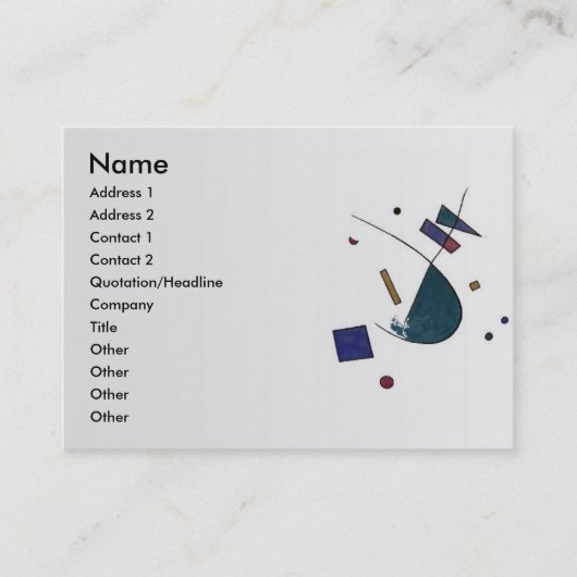 Visite Carte de profil Verdi Abstraite (Devant)