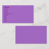 Visite Carte de profil Violet (Devant / Derrière)