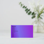 Visite Carte de profil Violet (Debout devant)