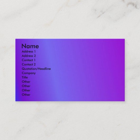 Visite Carte de profil Violet (Devant)