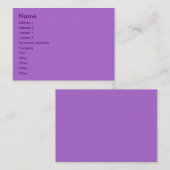 Visite Carte de profil Violet (Devant / Derrière)