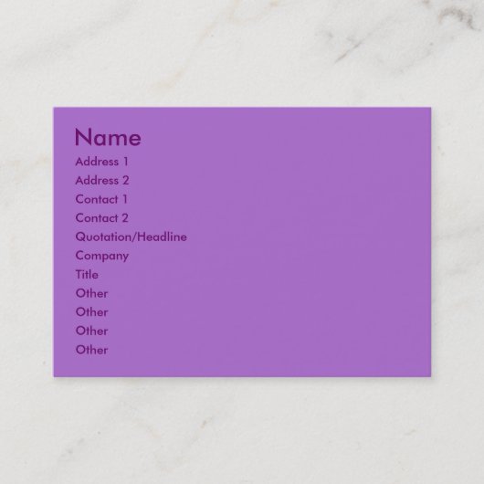 Visite Carte de profil Violet (Devant)