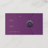 Visite Carte de profil Violet Mûre Velours Bijou (Dos)