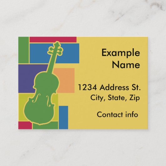 Visite Carte de profil Violin Colorblocks (Devant)