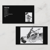 Visite Carte de profil violoniste (Devant / Derrière)