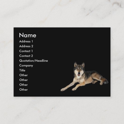 Visite Carte de profil Wolf (Devant)