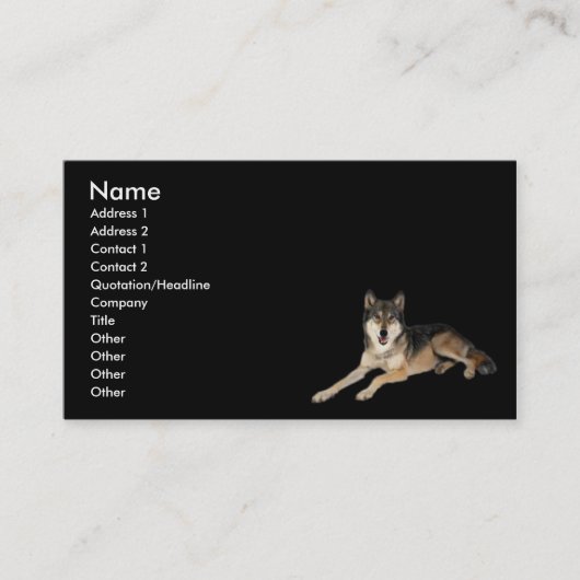 Visite Carte de profil Wolf (Devant)