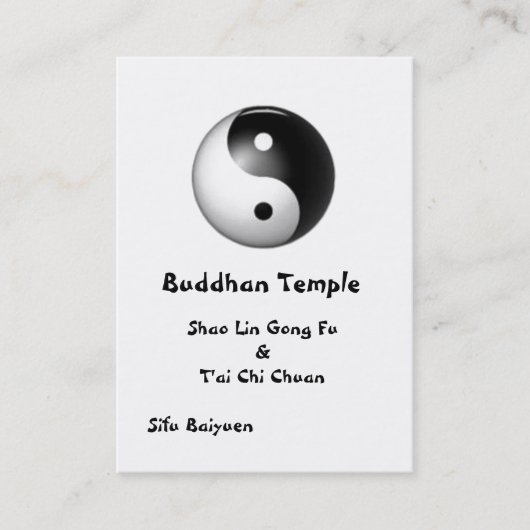 Visite Carte de profil Yin et Yang (Devant)