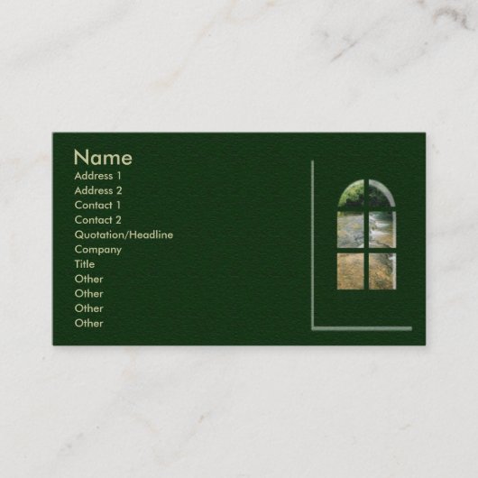 Visite Carte de profil Zen-Window (Devant)