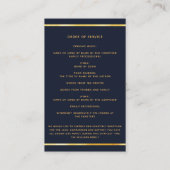 Visite Carte de programme funéraire en or bleu (Dos)