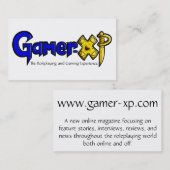 Visite Carte de promo de GamerXP (Devant / Derrière)